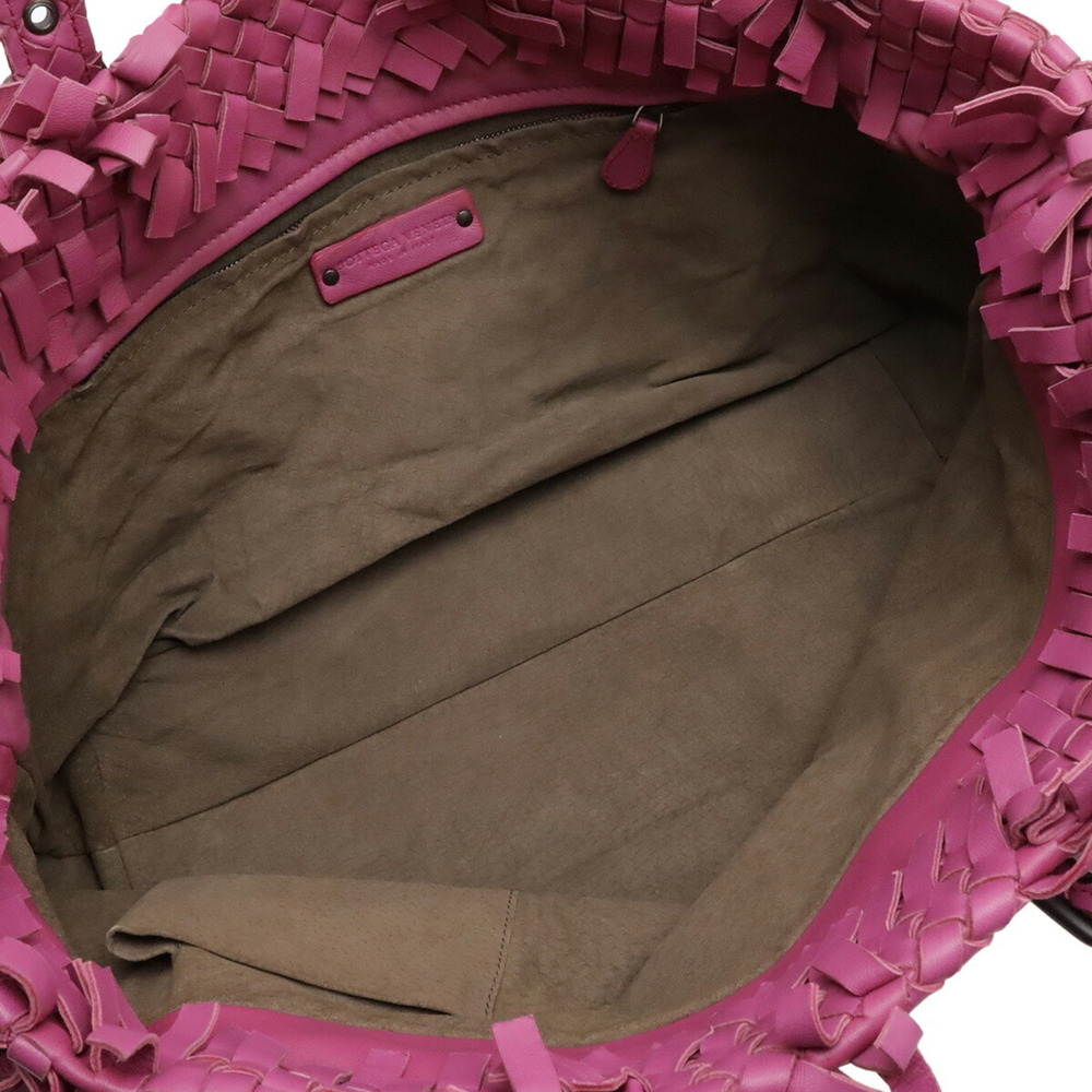 BOTTEGA VENETA Pink Leather Intrecciato Shoulder Bag - Picture 7 of 9